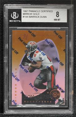 1997 Pinnacle Certified - [Base] - Mirror Gold #144 - Warrick Dunn [BGS 8 NM‑MT]