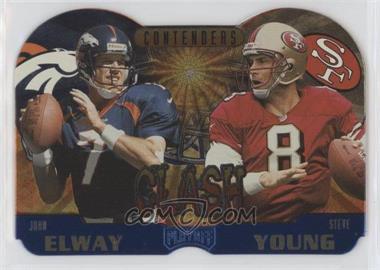 1997 Playoff Contenders - Clash - Blue #4 - John Elway, Steve Young