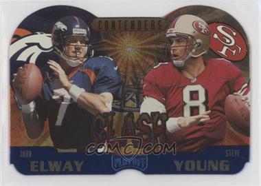 1997 Playoff Contenders - Clash - Blue #4 - John Elway, Steve Young