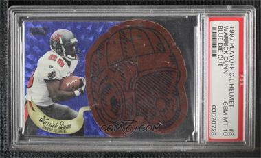 1997 Playoff Contenders - Leather Helmets - Blue #8 - Warrick Dunn [PSA 10 GEM MT]