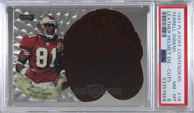 1997 Playoff Contenders - Leather Helmets #18 - Terrell Owens [PSA 8 NM‑MT]