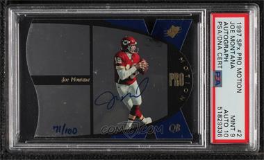 1997 SPx - Pro Motion - Autographs #2 - Joe Montana /100 [PSA/DNA 9 MINT]