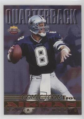 1997 Score Board Playbook - By the Numbers Quarterbacks - Gold #1 QB - Troy Aikman