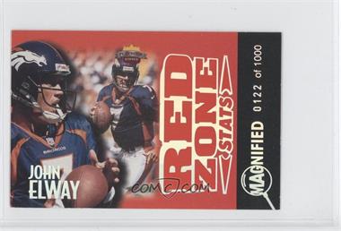 1997 Score Board Playbook - Red Zone Stats - Magnified Silver #RZ5 - John Elway /1000