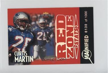 1997 Score Board Playbook - Red Zone Stats - Magnified Silver #RZ9 - Curtis Martin /1000 [Noted]