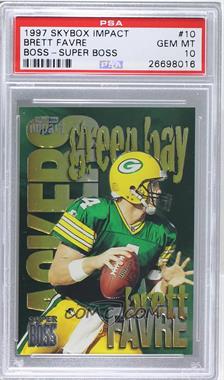 1997 Skybox Impact - Boss - Super Foils #10 SB - Brett Favre [PSA 10 GEM MT]