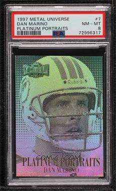 1997 Skybox Metal Universe - Platinum Portraits #7 - Dan Marino [PSA 8 NM‑MT]