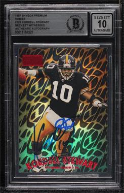 1997 Skybox Premium - [Base] - Rubies #126 SR - Kordell Stewart /50 [BAS BGS Authentic]