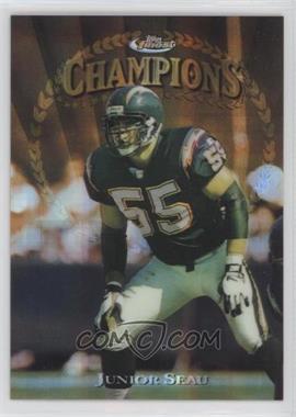 1997 Topps Finest - [Base] - Atomic Refractor #348 - Junior Seau