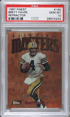 1997 Topps Finest - [Base] - Refractor #190 - Brett Favre [PSA 10 GEM MT]