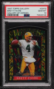 1997 Topps Gallery - Gallery of Heroes #GH10 - Brett Favre [PSA 10 GEM MT]