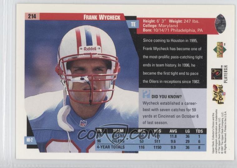 1997 Upper Deck Collector S Choice Base 214 Frank Wycheck