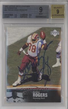 1997 Upper Deck NFL Legends - Autographs #AL-159 - George Rogers [BGS 9 MINT]