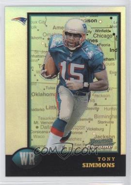 1998 Bowman Chrome - [Base] - Interstate Refractor #30 - Tony Simmons