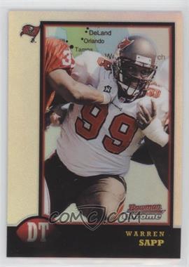 1998 Bowman Chrome - [Base] - Interstate Refractor #67 - Warren Sapp