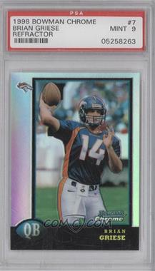 1998 Bowman Chrome - [Base] - Refractors #7 - Brian Griese [PSA 9 MINT]