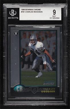 1998 Bowman Chrome - [Base] #181 - Charles Woodson [BGS 9 MINT]