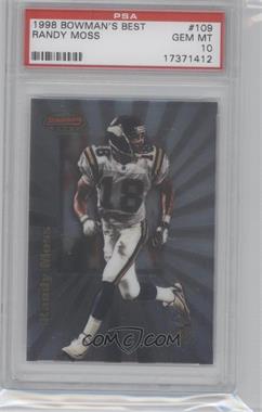 1998 Bowman's Best - [Base] #109 - Randy Moss [PSA 10 GEM MT]