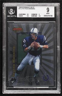 1998 Bowman's Best - [Base] #112 - Peyton Manning [BGS 9 MINT]