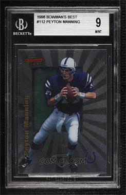 1998 Bowman's Best - [Base] #112 - Peyton Manning [BGS 9 MINT]