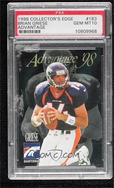 1998 Collector's Edge Advantage - [Base] #183 - Brian Griese [PSA 10 GEM MT]