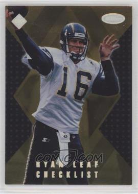 1998 Collector's Edge Masters - Checklists - Gold #CK2 - Ryan Leaf