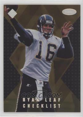 1998 Collector's Edge Masters - Checklists - Gold #CK2 - Ryan Leaf