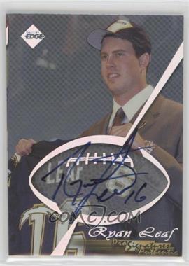 1998 Collector's Edge Supreme Season Review - Pro Signatures Authentic #N/A - Ryan Leaf /500