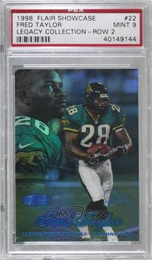 1998 Flair Showcase - [Base] - Legacy Collection Row 2 #22 - Fred Taylor /100 [PSA 9 MINT]