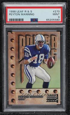 1998 Leaf Rookies & Stars - [Base] #270 - Power Tools - Peyton Manning [PSA 9 MINT]