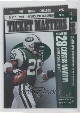 1998 Leaf Rookies & Stars - Ticket Masters - Die-Cut #10 - Curtis Martin, Keyshawn Johnson /2500