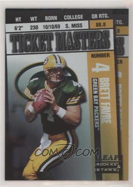 1998 Leaf Rookies & Stars - Ticket Masters #1 - Brett Favre, Dorsey Levens /2500