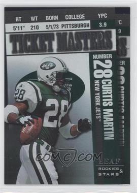 1998 Leaf Rookies & Stars - Ticket Masters #10 - Curtis Martin, Keyshawn Johnson /2500