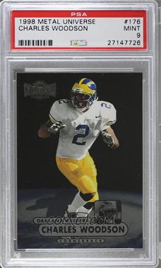 1998 Metal Universe - [Base] #176 - Charles Woodson [PSA 9 MINT]