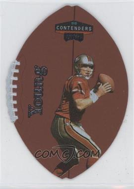 1998 Playoff Contenders - Leather Footballs - Silver #82 - Steve Young