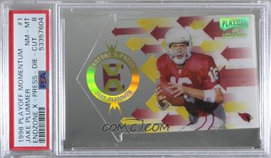 1998 Playoff Momentum SSD - Endzone X-Press - Die-Cut #1 - Jake Plummer [PSA 8 NM‑MT]