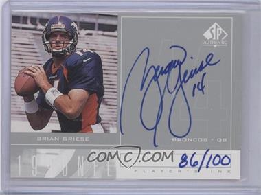 1998 SP Authentic - Player's Ink - Silver #BG - Brian Griese /100