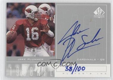 1998 SP Authentic - Player's Ink - Silver #JP - Jake Plummer /100