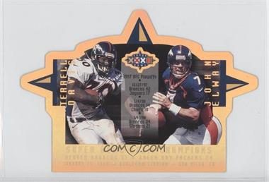 1998 Score Board Super Bowl XXXII Champions - [Base] #DEFL - Terrell Davis, John Elway, Brett Favre, Dorsey Levens /5000