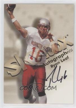 1998 Skybox Premium - Autographics - Black #_RYLE - Ryan Leaf