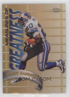 1998 Topps Chrome - Measures of Greatness - Refractor #MG10 - Barry Sanders [EX to NM]