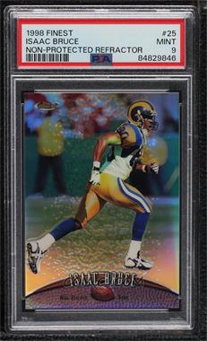 1998 Topps Finest - [Base] - No Protector Refractor #25 - Isaac Bruce [PSA 9 MINT]