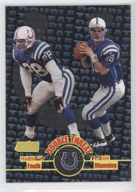 1998 Topps Stadium Club - Double Threat #DT1 - Peyton Manning, Marshall Faulk