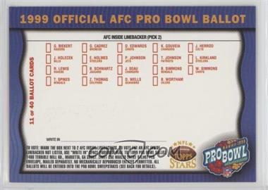 1998 Topps Stars - Ballot Cards #11 - AFC Inside Linebacker