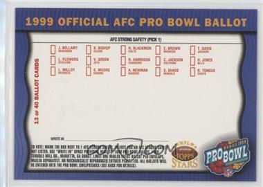 1998 Topps Stars - Ballot Cards #13 - AFC Strong Safety
