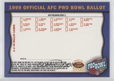 1998 Topps Stars - Ballot Cards #2 - AFC Fullback