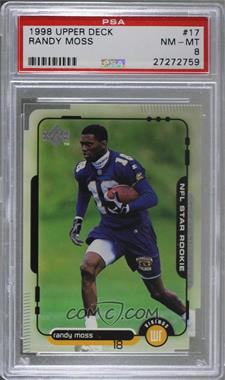 1998 Upper Deck - [Base] #17 - Randy Moss [PSA 8 NM‑MT]