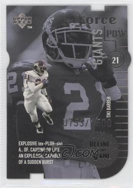 1998 Upper Deck - Define the Game - Silver Die-Cut #DG6 - Tiki Barber /1500