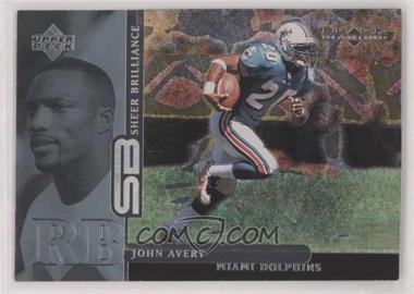 1998 Upper Deck Black Diamond Rookie Edition - Sheer Brilliance #B25 - John Avery /2000