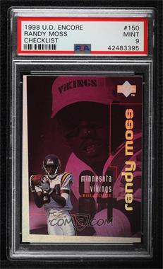 1998 Upper Deck Encore - [Base] #150 - Checklist - Randy Moss [PSA 9 MINT]